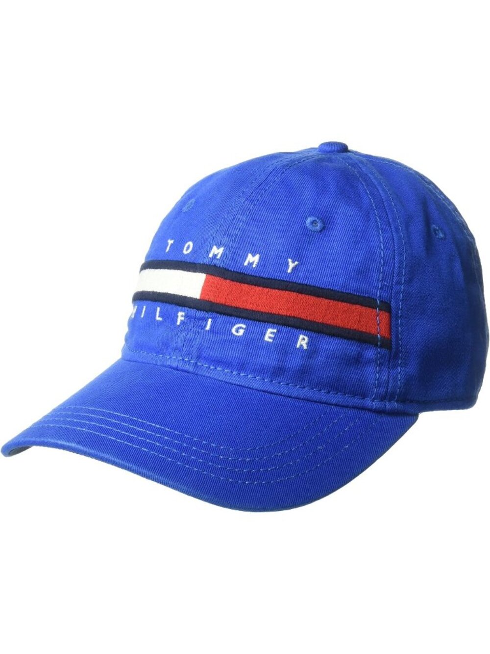 Tommy Hilfiger Men's Nautical Blue Cotton Logo Adjustable Baseball Cap